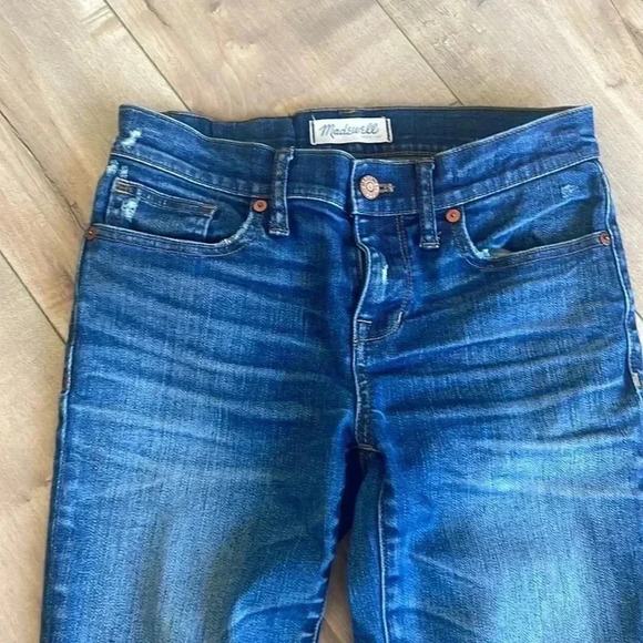 Madewell Skinny Skinny Jeans in Edmonton Wash Slight Distressed Sz 26 - Picture 3 of 9